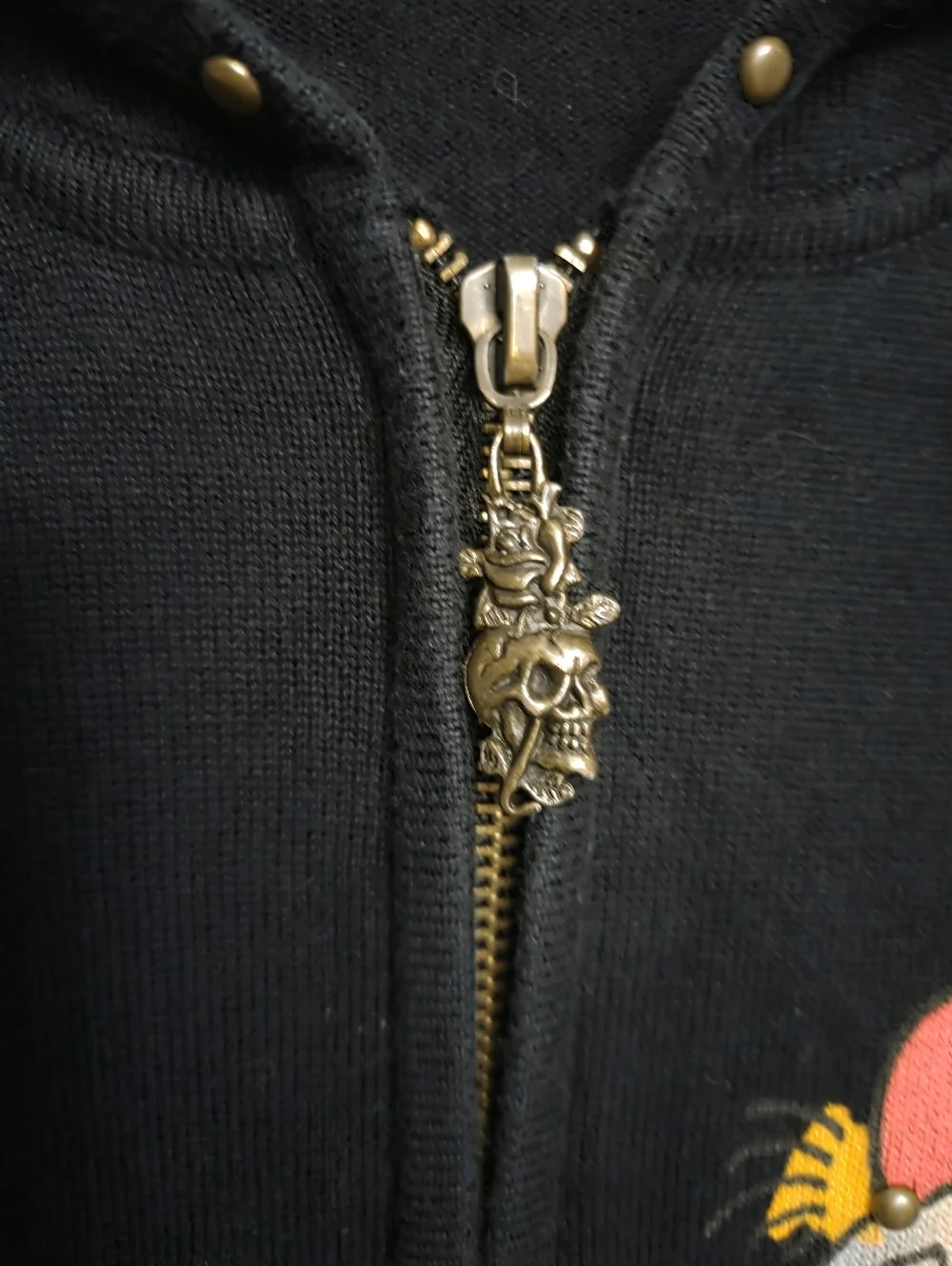 Ed Hardy Christian Audigier True Love Sweater Women's Size Xsmall Zip Up Y2K - Picture 4 of 15